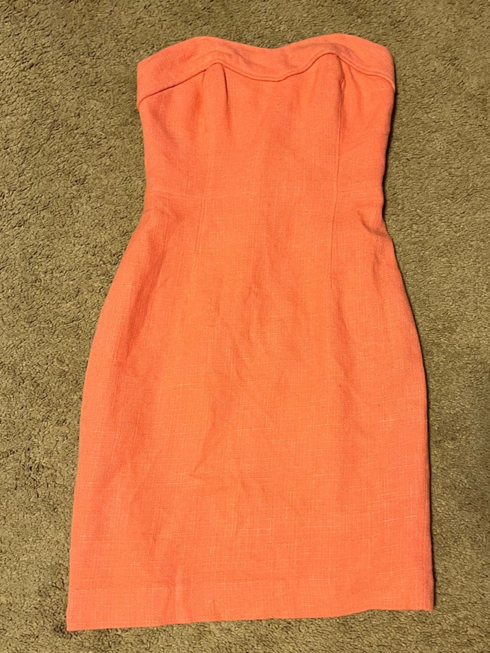 Lilly Pulitzer Strapless Coral-Peach Sheath Dress